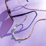 Mother Of Pearl Daisy Beaded Sunglasses Chain, thumbnail 2 of 12