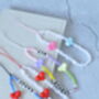 Personalised Chunky Heart Beaded Phone Strap, thumbnail 2 of 3