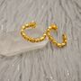 Citrine, Amethyst Hoop Earrings, Huggies Earrings, thumbnail 3 of 11