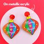 'Merry And Bright' Colourful Christmas Earrings, thumbnail 3 of 11