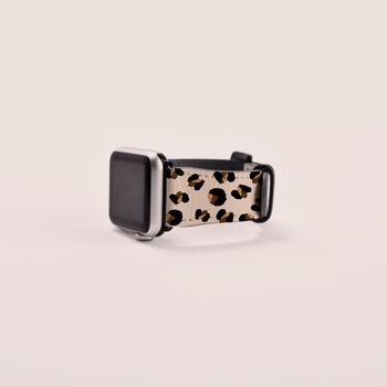 Leopard Vegan Leather Apple Watch Band, 5 of 6