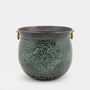 Brass Planter Large Engraved Distressed For Indoor Use, thumbnail 2 of 8