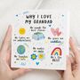 Why I Love Grandad Personalised Birthday Card, thumbnail 1 of 7
