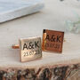 Wedding Day Cufflinks Initials, thumbnail 3 of 9