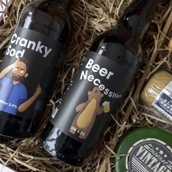 Comedy Craft Beer And Artisan Cheese Gift Hamper, 7 of 7