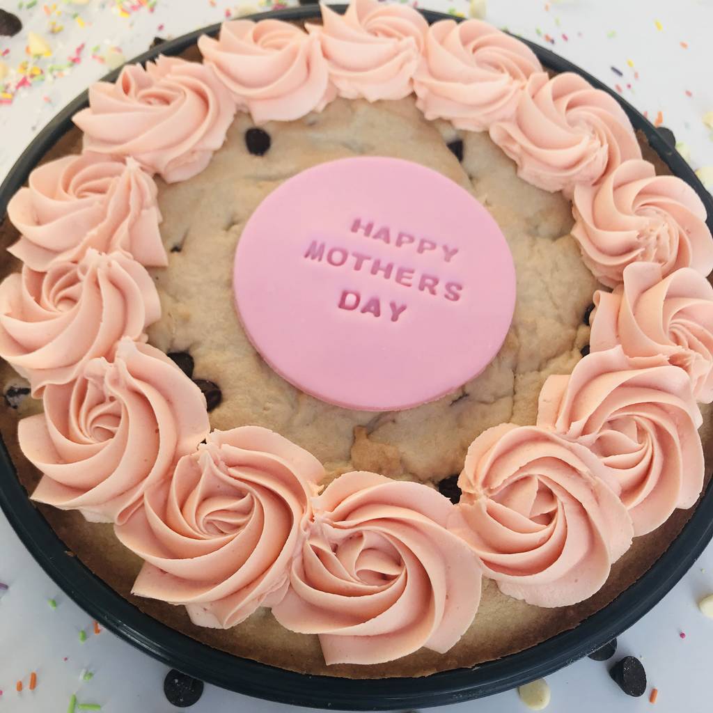 Mothers Day Pink Giant Chocolate Chip Cookie Cake By Cookie Doe London