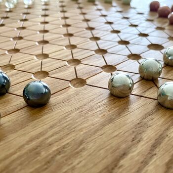 Handmade Wooden Chinese Checkers Board Game, 4 of 6