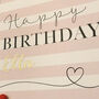 Happy Birthday Pink Stripe Card, thumbnail 6 of 8
