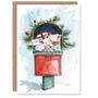 Decorated Letterbox Full Of Gifts Xmas Christmas Card, thumbnail 1 of 4