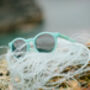 Harlyn Aqua 100% Recycled Cornish Gill Net Sunglasses, thumbnail 2 of 5