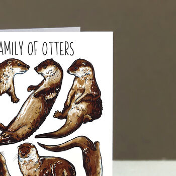 Otters Watercolour Greeting Card, 3 of 6