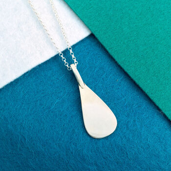 Paddleboard Paddle Boarding Silver Pendant Necklace, 2 of 5