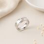 Personalised Sterling Silver Cubic Zirconia Spinner Ring – 6mm, thumbnail 3 of 8