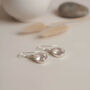 Handmade Teardrop Rose Quartz Sterling Silver Drop Earrings, thumbnail 12 of 12