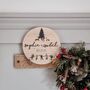 Personalised We Believe Christmas Wooden Plaque, thumbnail 4 of 4