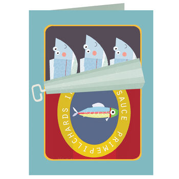 Mini Sardines Greetings Card, 2 of 5