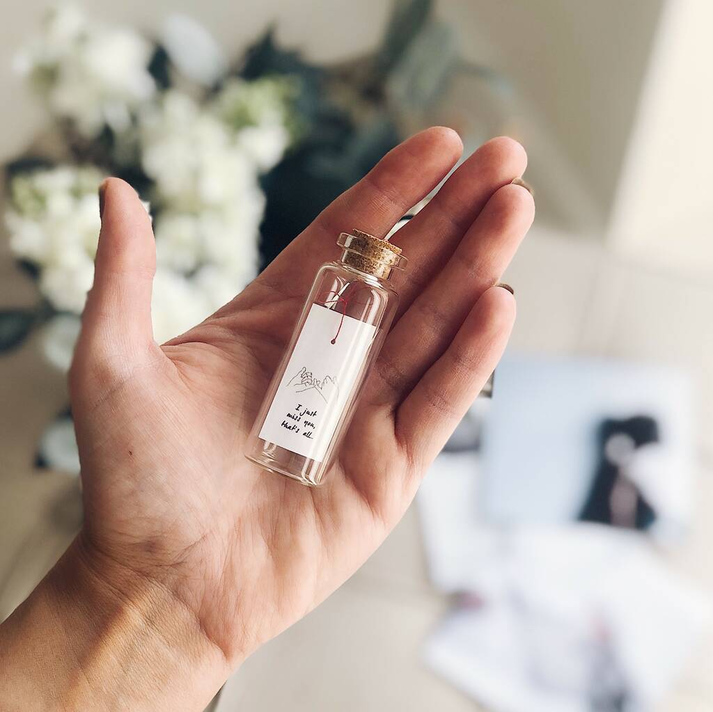 Tiny Linked Fingers Personalised Message In A Bottle By HOLT LIVING ...