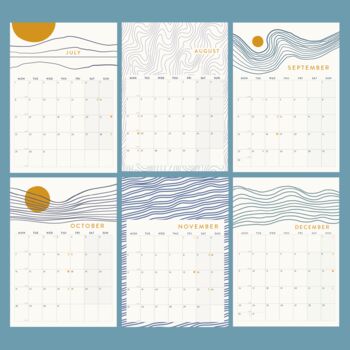 2024 Calendar | Tidal Waves | A4, 9 of 10
