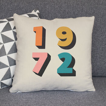 Personalised Birthday Year Cushion, 8 of 10
