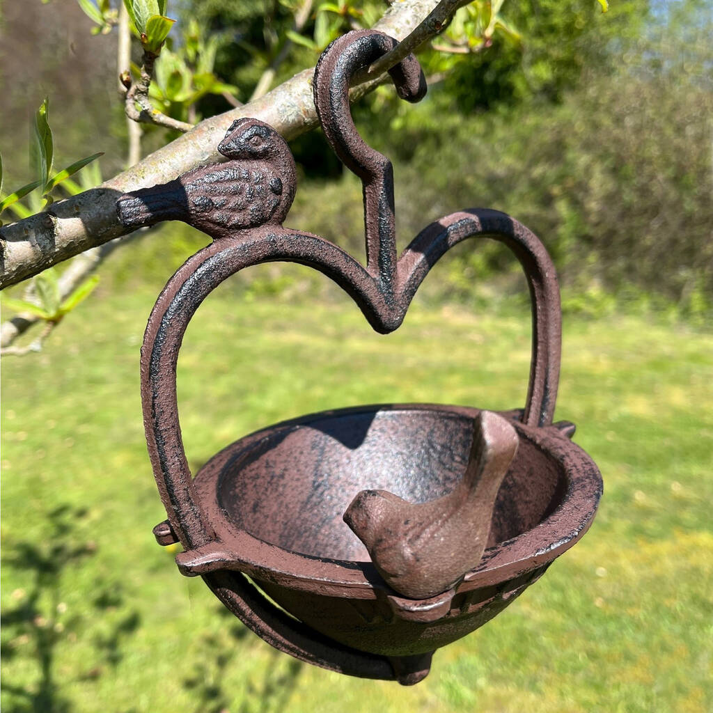 Image of 35% off: Vintage Cast Iron Heart Shaped Bird Seed Feeder