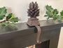Cast Iron Pine Cone Christmas Stocking Holder Xmas Decor, thumbnail 1 of 10