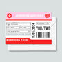 Personalised Boarding Pass Wedding Card, thumbnail 2 of 2