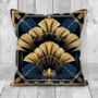 Deco Elegance In Blue Art Deco Cushions Design Three, thumbnail 5 of 8