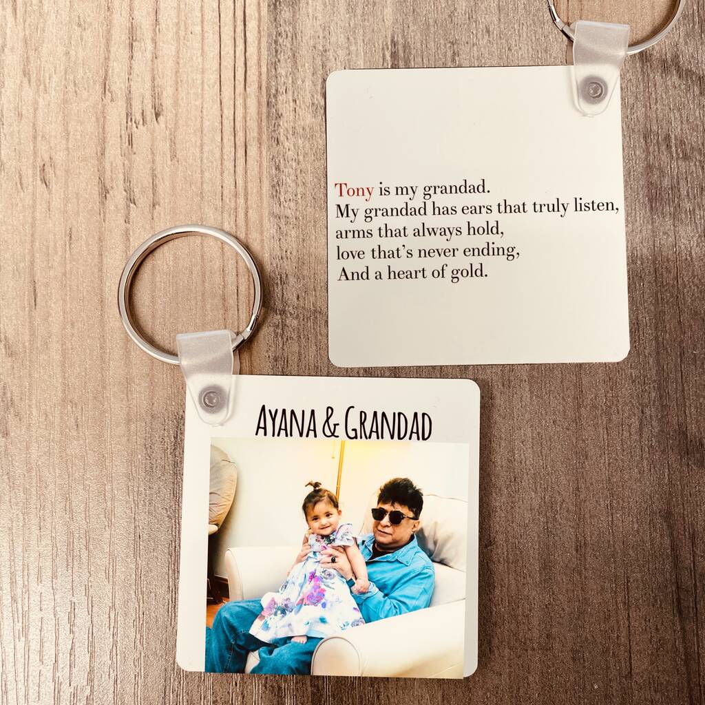 Personalised Sentimental Grandad Photo Keyring By The Card Wala Co ...