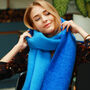 100% Certified Recycled Chunky Knit Oversized Ombre Scarf, thumbnail 7 of 12