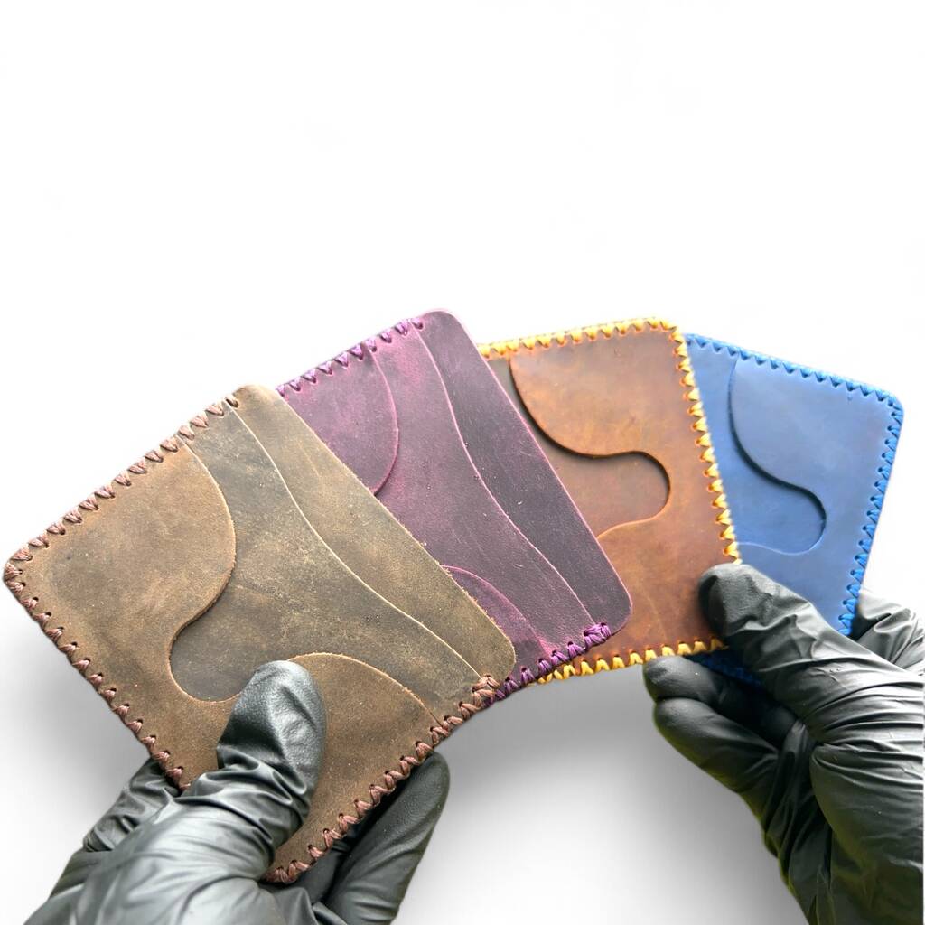 Personalised Super Slim Wallet Handcrafted Minimalist Card Holder, 1 of 11