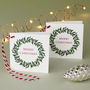 Christmas Gift Tags With Holly And Ivy Wreath, thumbnail 2 of 4