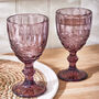 Luxury Embossed Coloured Wine Goblet Collection, thumbnail 6 of 8