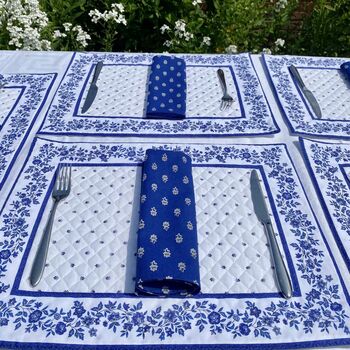 Quilted Cotton Provencal Placemats, 3 of 7