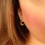 Gold Plated Spiked Tribal Style Hoop Statement Earrings, thumbnail 2 of 4