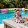 Handmade Felt Babette The Beach Pig, thumbnail 3 of 3