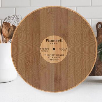 Personalised Vinyl Record Chopping Board, 6 of 6