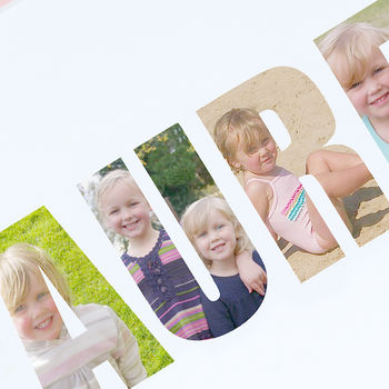 Personalised Girl’s Name Photo Gift Print, 3 of 6