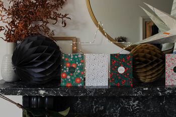 Retro Scandi Floral Charity Christmas Cards Six Pack, 4 of 7