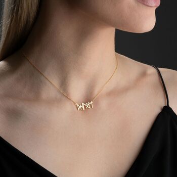 Viking Alphabet Name Necklace, 3 of 7