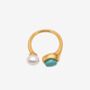 Shinju Pearl And Amazonite Stone Ring, thumbnail 3 of 5