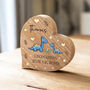 Personalised Oak Heart Dinosaur Congratulations You're A Big Brother Gift, thumbnail 1 of 4