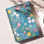 Teal Floral Notebook, thumbnail 1 of 2