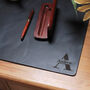 Personalised Initials Vintage Leather Laptop Mat, thumbnail 2 of 12
