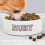 Personalised Pink Spots Pet Bowl 15cm, thumbnail 2 of 4