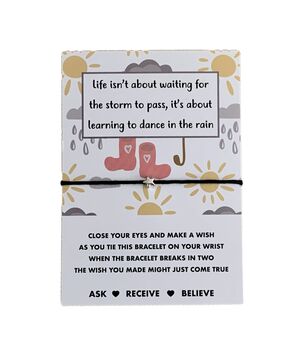 Dance In The Rain Wish Bracelet | Happiness Gift, 6 of 8