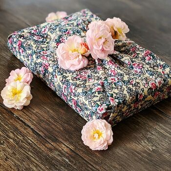 Reusable Furoshiki Cotton Gift Wrap Meadow Flowers, 5 of 5
