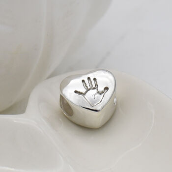 Heart Handprint Or Footprint Charm Bead, 2 of 5