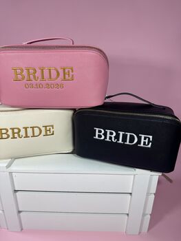 Personalised Bride Cosmetic Bag, 4 of 7