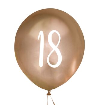 Five Gold Eighteenth Birthday Party 18 Balloons, 2 of 2