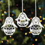 Personalised Spiral Penguin Christmas Tree Decoration, thumbnail 1 of 4